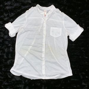 White button up blouse